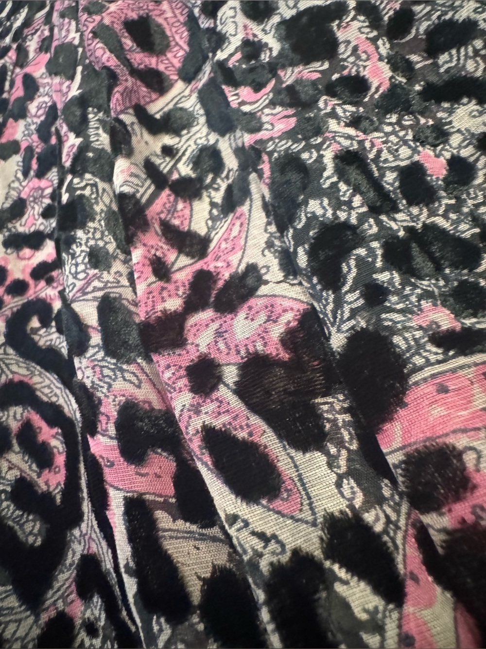 Zadig and Voltaire Rogers Velours Devore Leopard Silk Blend Dress Sz M - Picture 5 of 9
